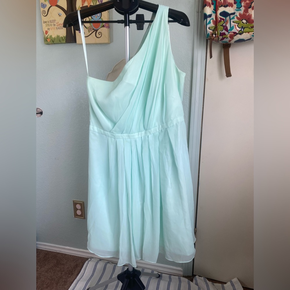 Dove & Dahlia by Weddington Way Size 18 Chiffon Bridesmaid dress,in a mint green - Picture 10 of 12